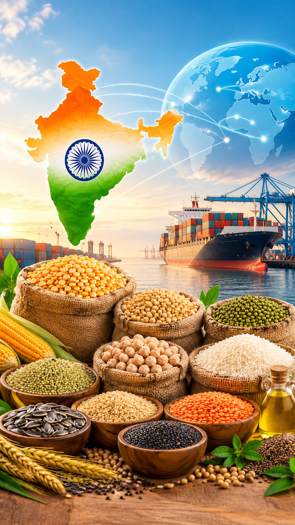 Farmer fields preparing India's finest export crops